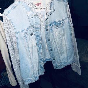 Jean jacket with hoodie